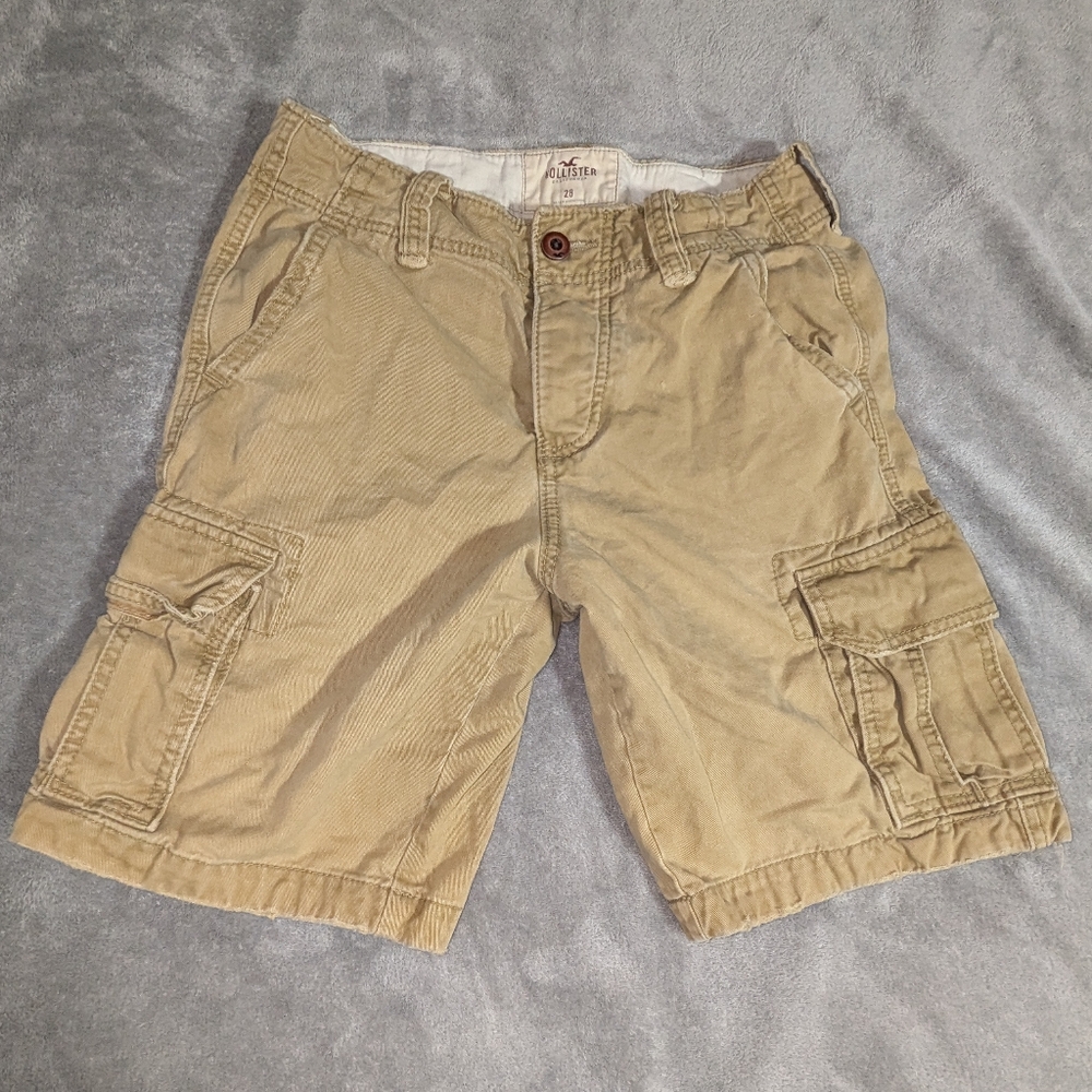 Men's Hollister Khaki Cargo Shorts Size 28
